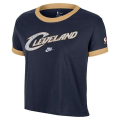 Cleveland Cavaliers Women's Classic Edition Hardwood Classics Essential Vintage Ringer T-Shirt sale - Navy | Nike shop