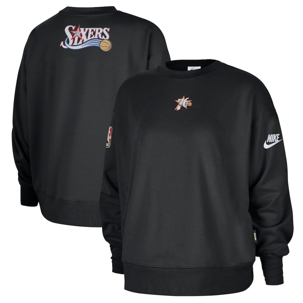 Philadelphia 76ers Women's Classic Edition Hardwood Classics Premium Phoenix Fleece Sweatshirt - Black | Nike cheap