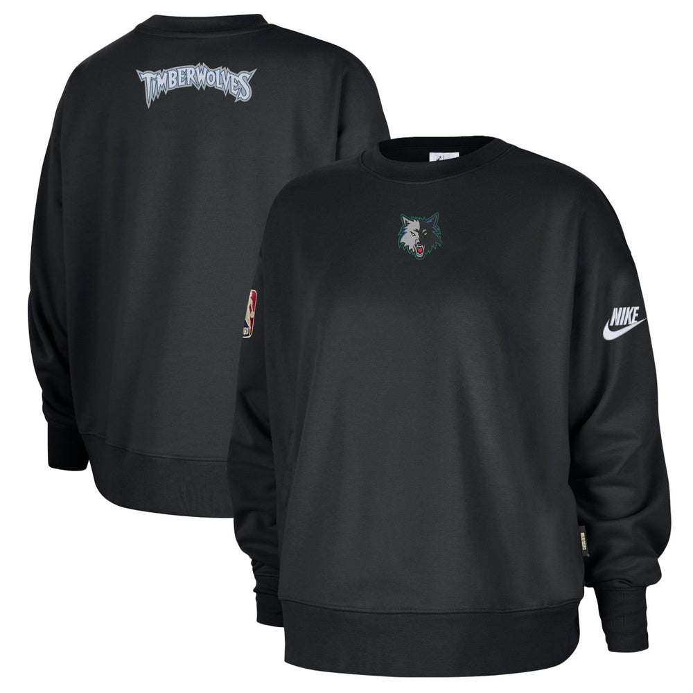 Minnesota Timberwolves Women's Classic Edition Hardwood Classics Premium Phoenix Fleece Sweatshirt - Black | Nike on sale