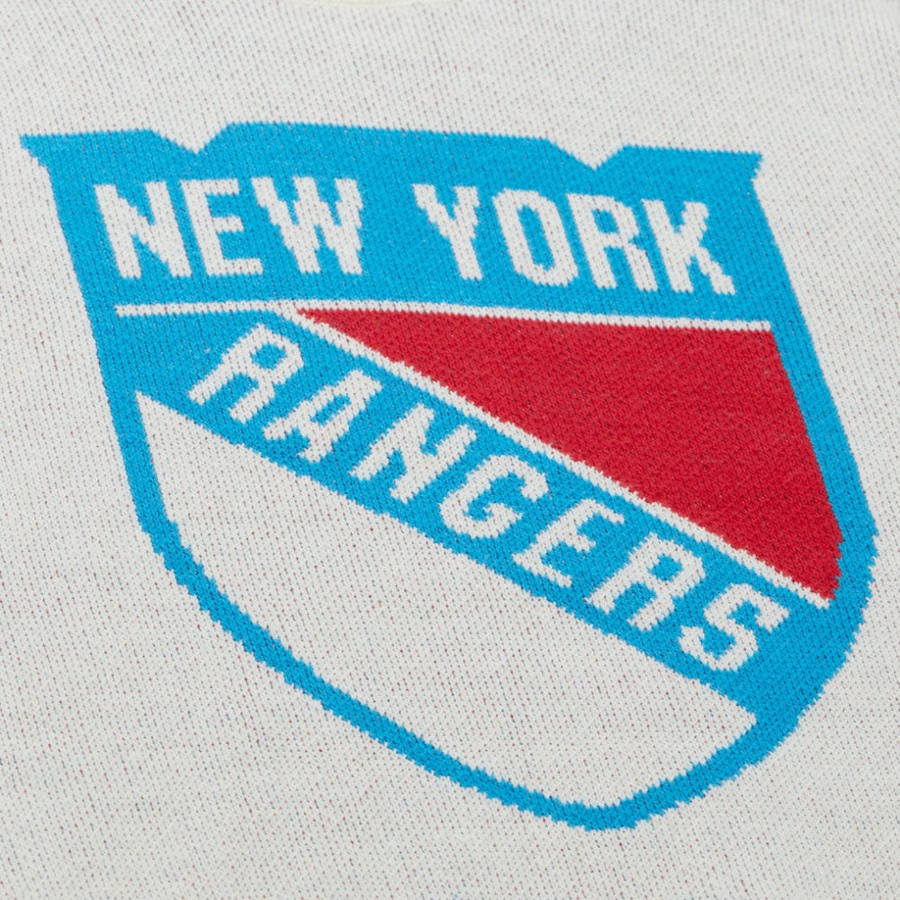 New York Rangers Mitchell & Ness Centennial Retro Logo Sweater Cream