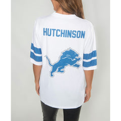 Aidan Hutchinson Detroit Lions Cuce Women's Crystal V-Neck Tunic - White sale