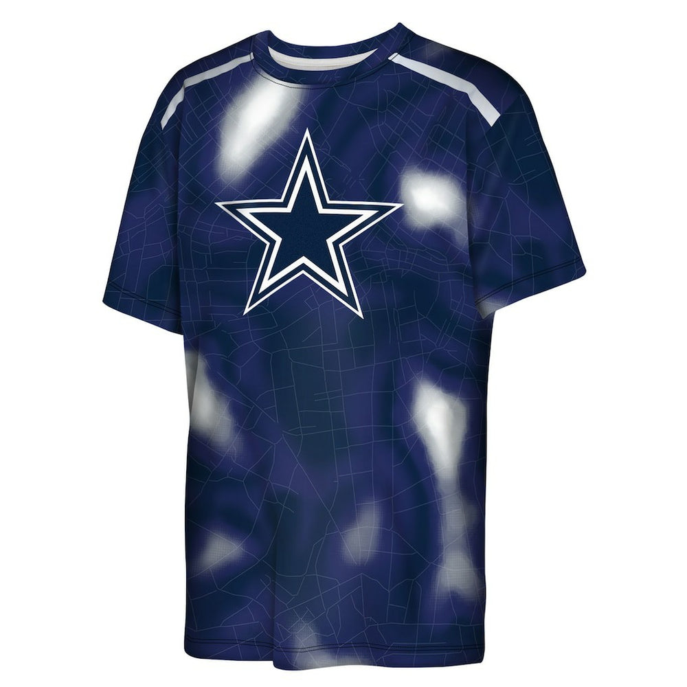 Dallas Cowboys Outerstuff Youth End Zone Dri-Tek T-Shirt - Navy outlet