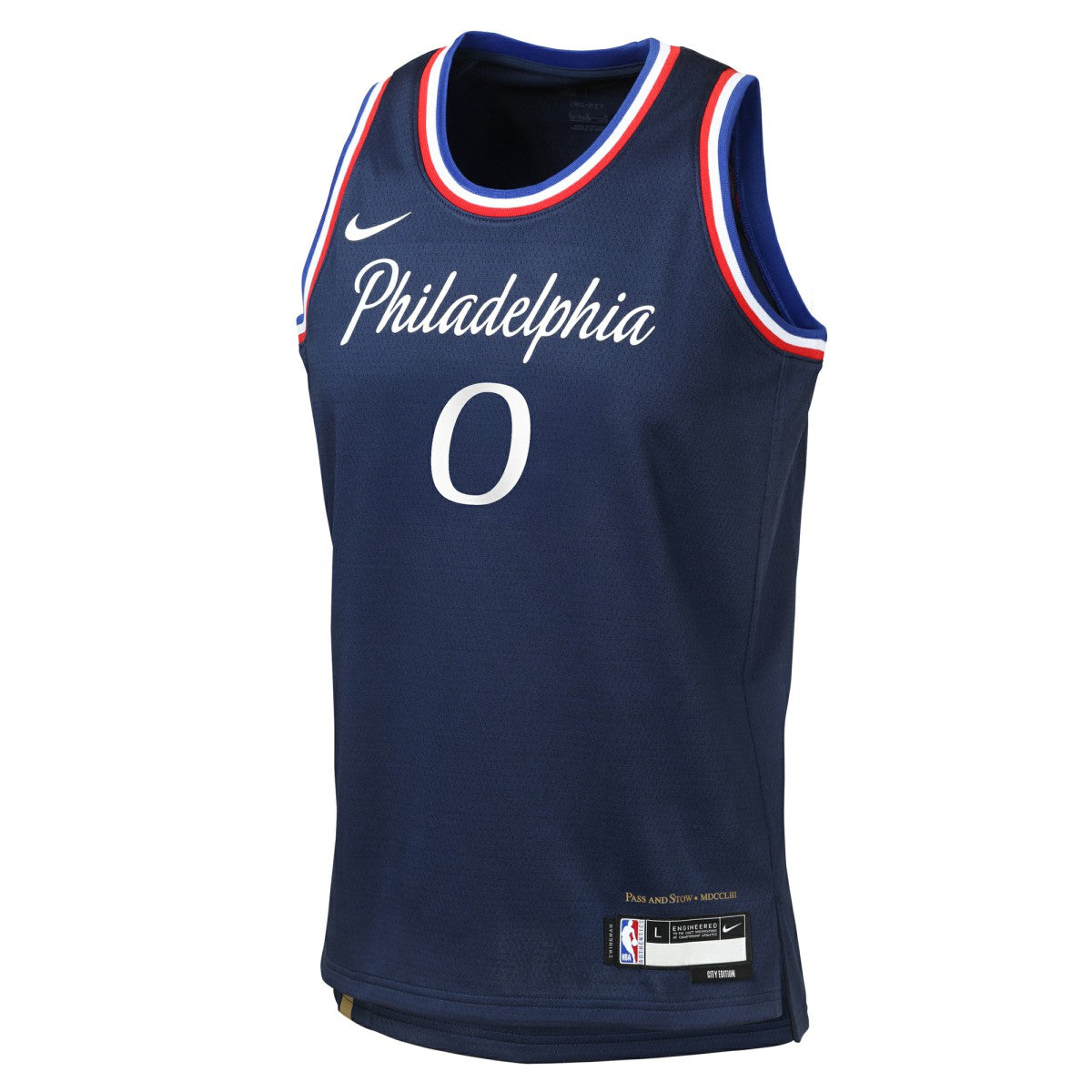 Tyrese Maxey Philadelphia 76ers Youth 2025/26 City Edition Swingman Jersey - Navy | Nike shop