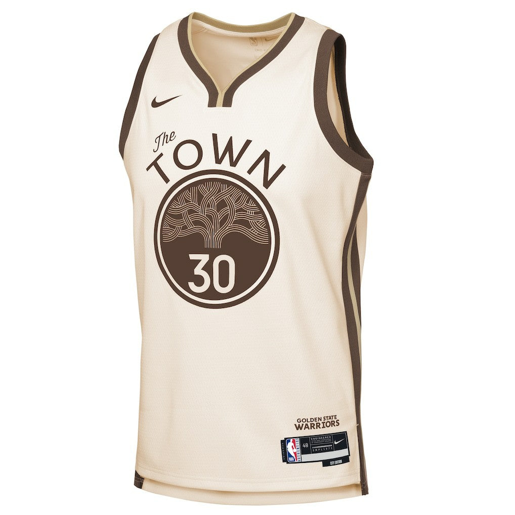Stephen Curry Golden State Warriors Youth 2025/26 City Edition Swingman Jersey sale - Tan | Nike sale
