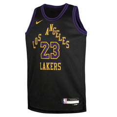 LeBron James Los Angeles Lakers Youth 2025/26 City Edition Swingman Jersey - Black | Nike on sale