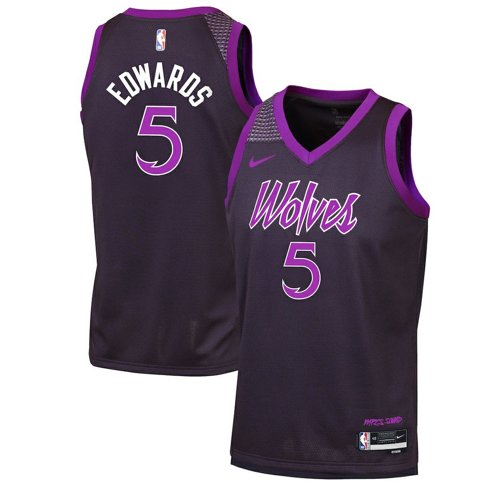 Anthony Edwards Minnesota Timberwolves Youth 2025/26 City Edition Swingman Jersey - Purple | Nike shop
