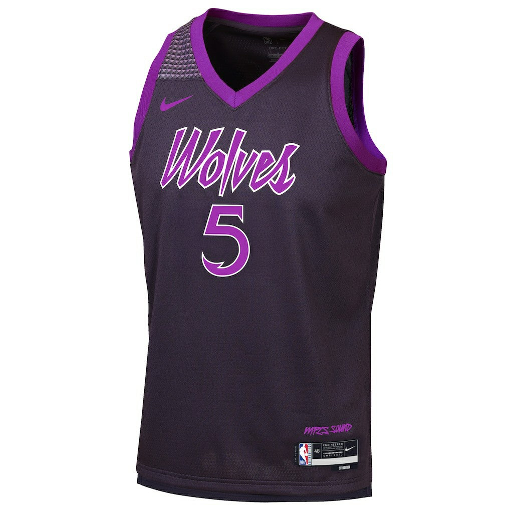 Anthony Edwards Minnesota Timberwolves Youth 2025/26 City Edition Swingman Jersey - Purple | Nike shop