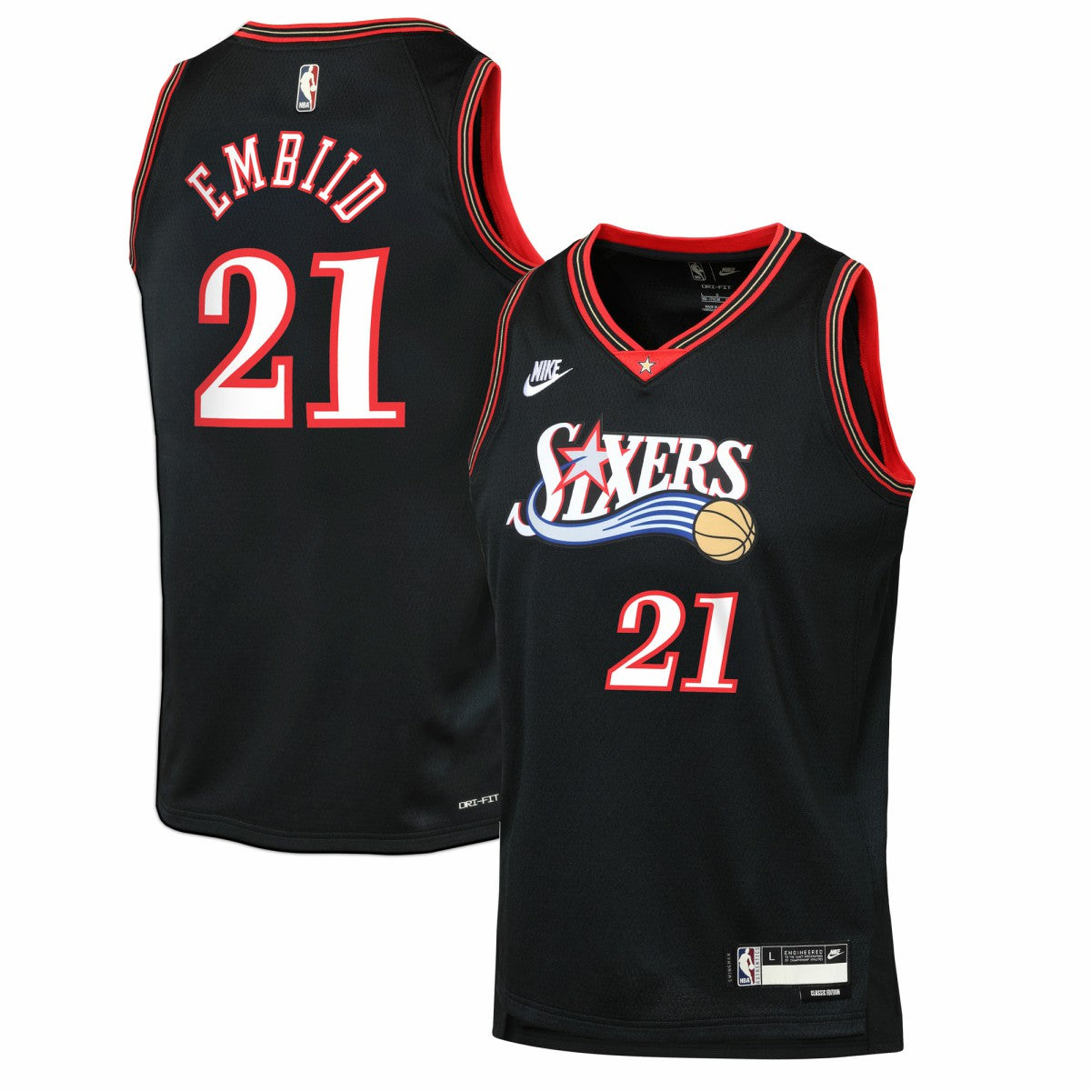 Joel Embiid Philadelphia 76ers Youth Swingman Jersey - Classic Edition - Black | Nike outlet