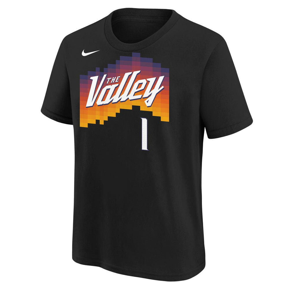 Devin Booker Phoenix Suns Youth 2025/26 City Edition Name & Number T-Shirt - Black | Nike on sale