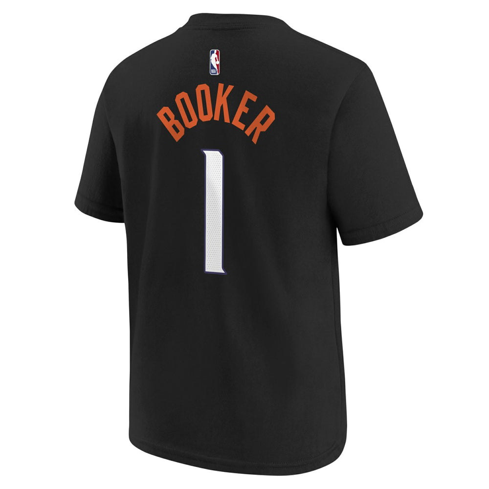 Devin Booker Phoenix Suns Youth 2025/26 City Edition Name & Number T-Shirt - Black | Nike on sale