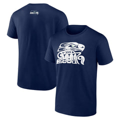 Seattle Seahawks Muckleshoot Tribe T-Shirt - College Navy on sale