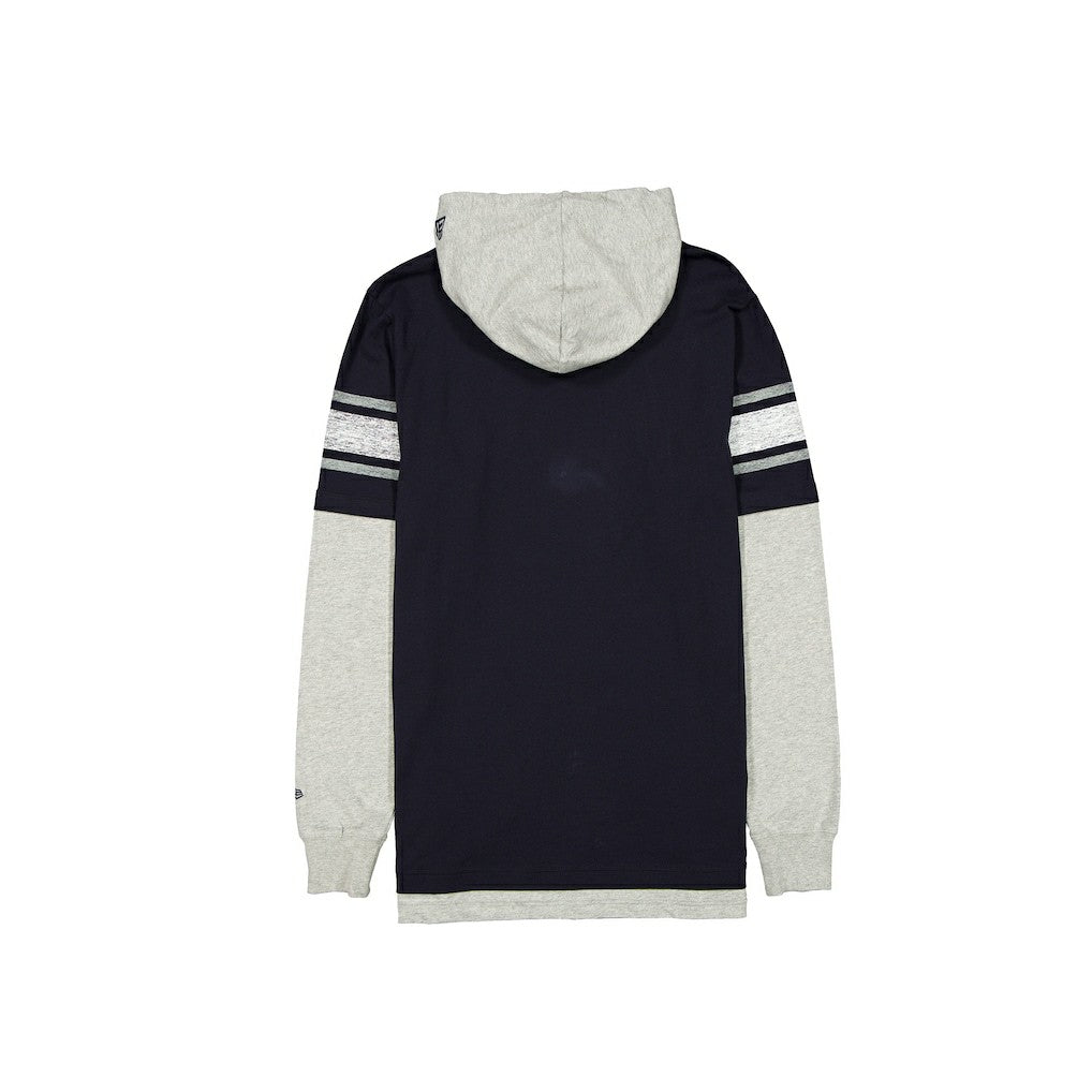Dallas Cowboys New Era Twofer Layered Long Sleeve Hoodie T-Shirt - Navy for sale