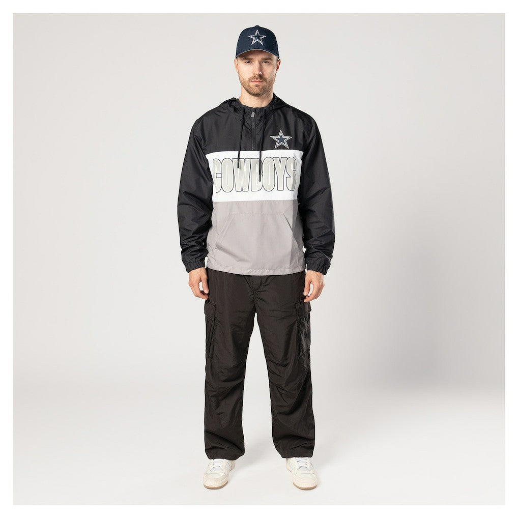 Dallas Cowboys New Era Ripstop Quarter-Zip Hooded Windbreaker - Navy sale