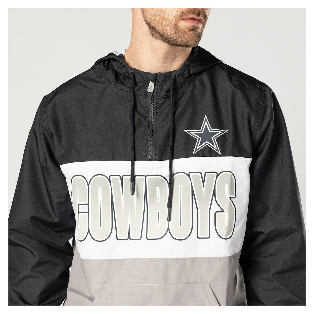 Dallas Cowboys New Era Ripstop Quarter-Zip Hooded Windbreaker - Navy sale