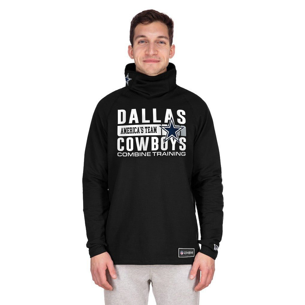 Dallas Cowboys New Era Functional Fandom Balaclava Helmet Stripe Tri-Blend Hoodie - Black outlet