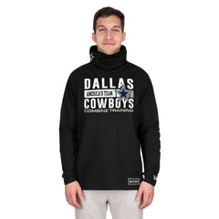 Dallas Cowboys New Era Functional Fandom Balaclava Helmet Stripe Tri-Blend Hoodie - Black outlet