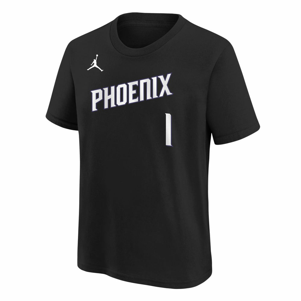 Devin Booker Phoenix Suns Jordan Brand Youth Statement Edition Name & Number T-Shirt - Black for sale