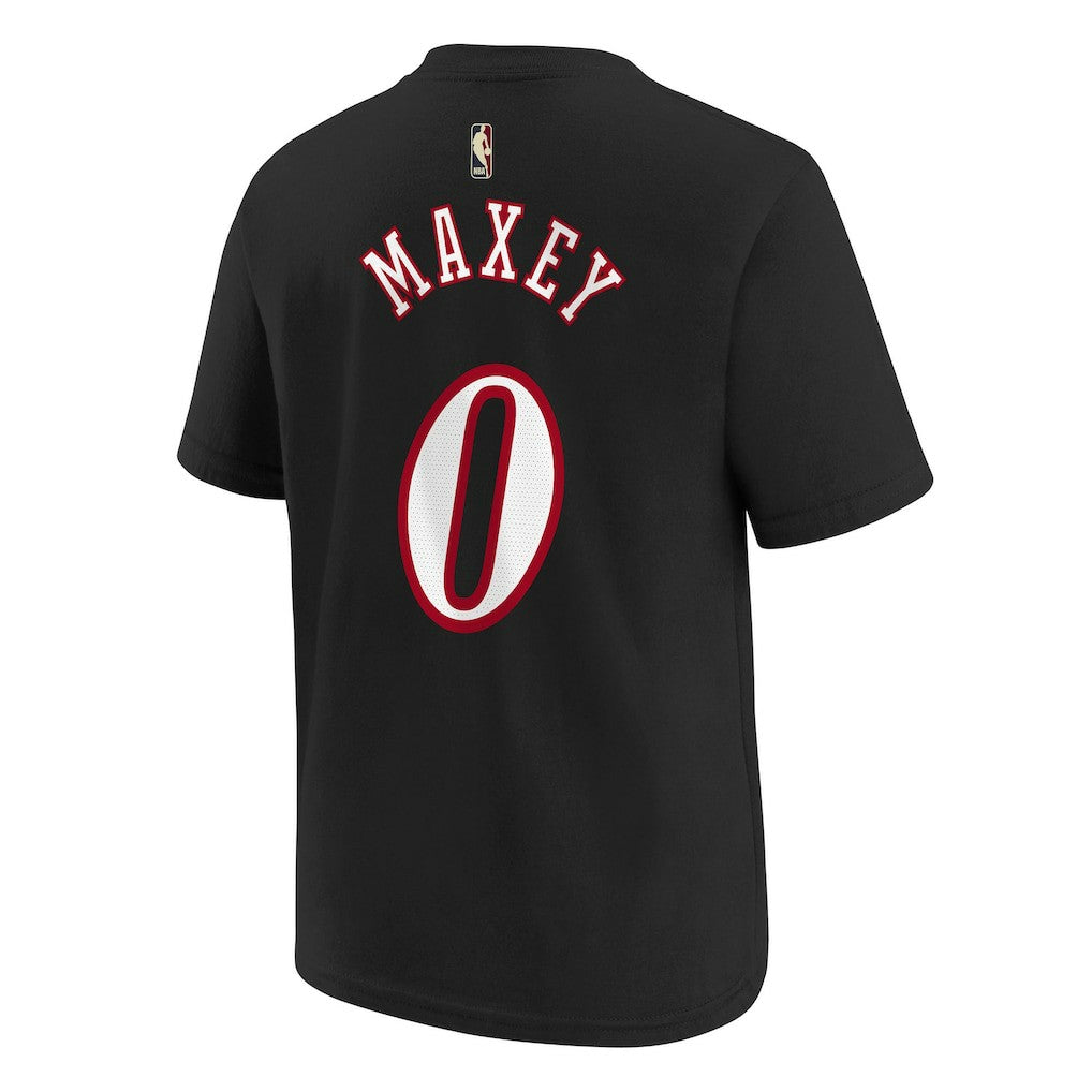 Tyrese Maxey Philadelphia 76ers Youth Name & Number T-Shirt - Classic Edition - Black | Nike outlet
