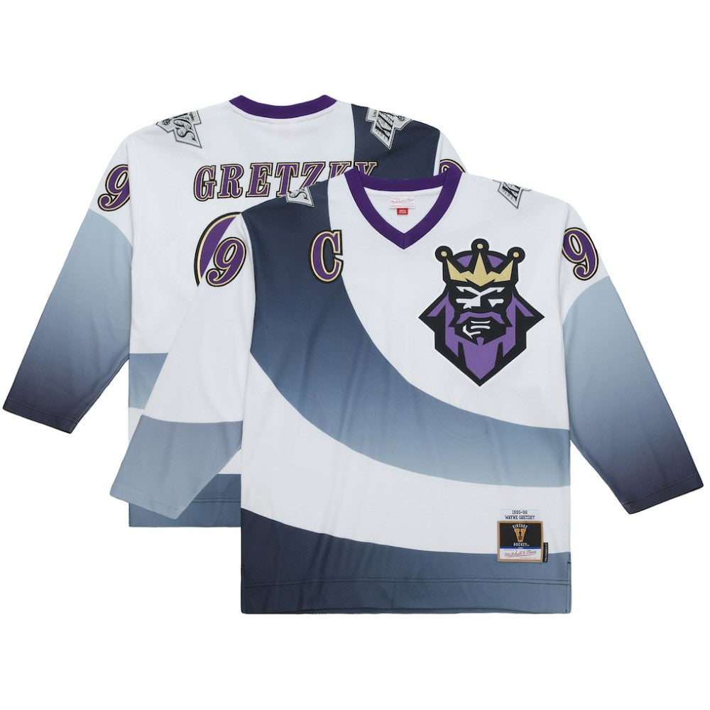 Wayne Gretzky Los Angeles Kings Mitchell & Ness Big & Tall 1995-96 Blue Line 2.0 Jersey White