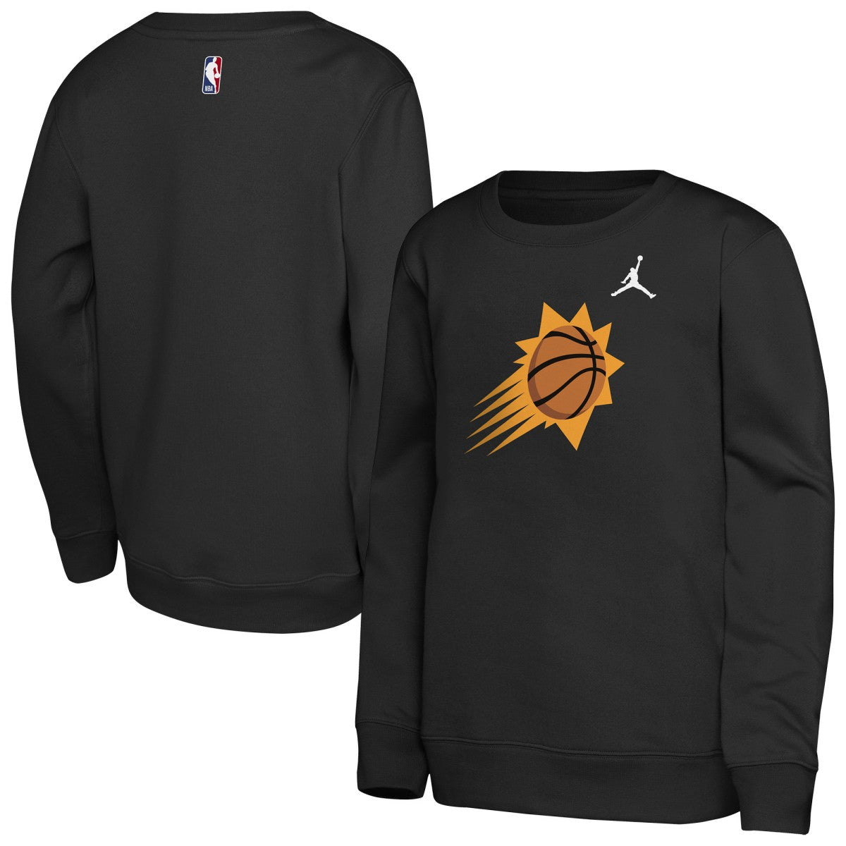 Phoenix Suns Jordan Brand Youth Courtside Statement Edition Sweatshirt - Black for sale