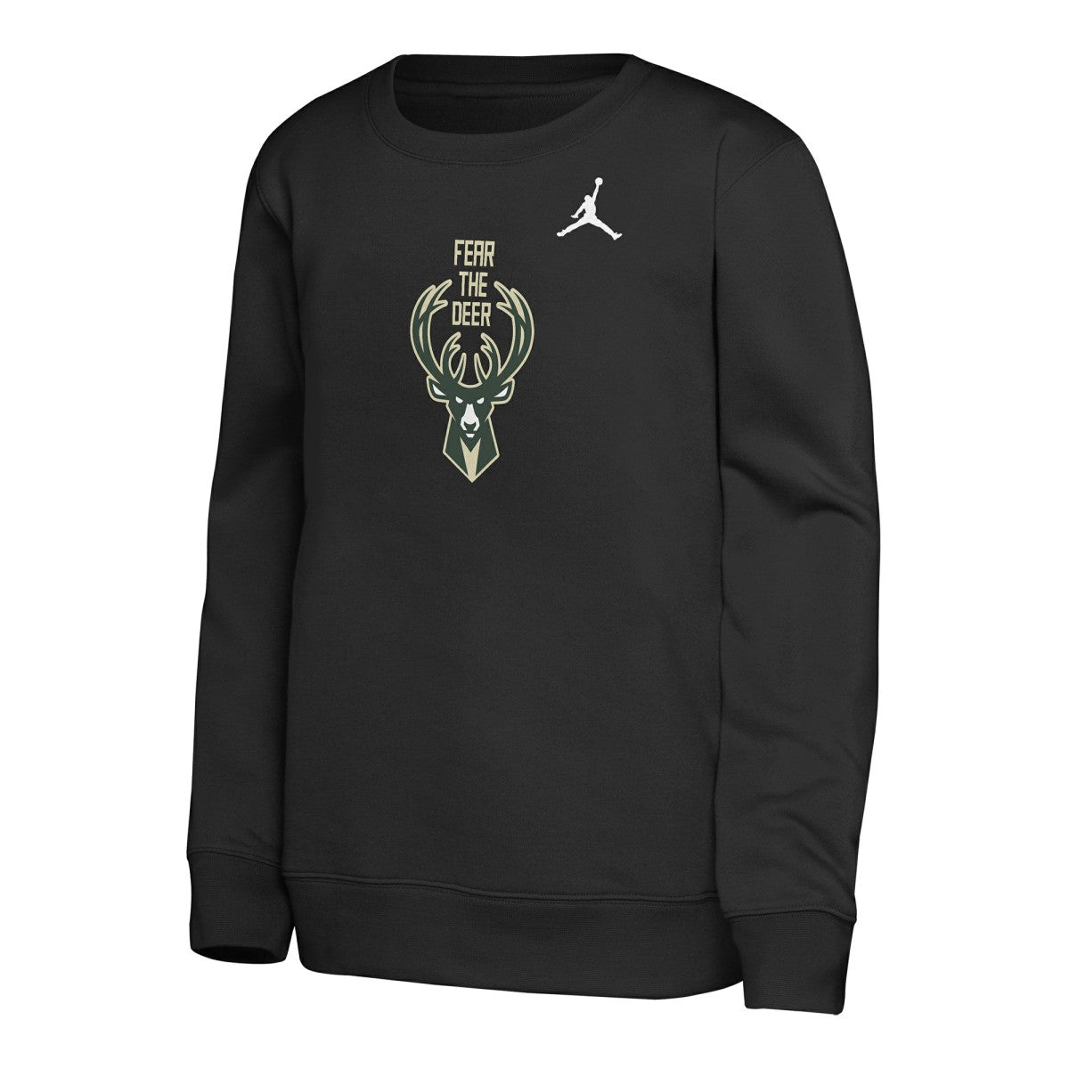 Milwaukee Bucks Jordan Brand Youth Courtside Statement Edition Sweatshirt - Black shop