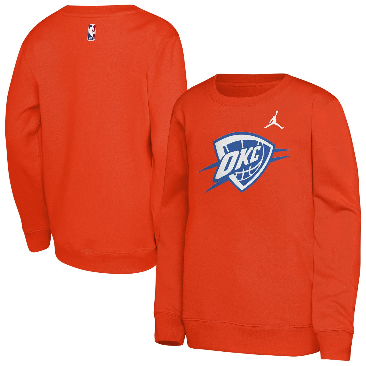 Oklahoma City Thunder Jordan Brand Youth Courtside Statement Edition Sweatshirt - Orange for sale