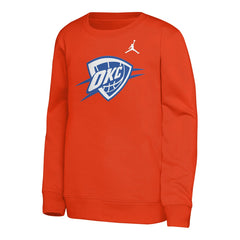 Oklahoma City Thunder Jordan Brand Youth Courtside Statement Edition Sweatshirt - Orange for sale