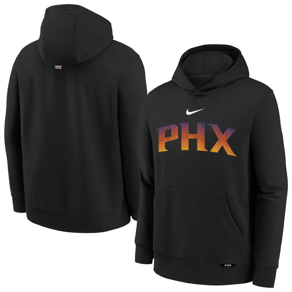 Phoenix Suns Youth 2025/26 City Edition Club Fleece Pullover Hoodie - Black | Nike outlet