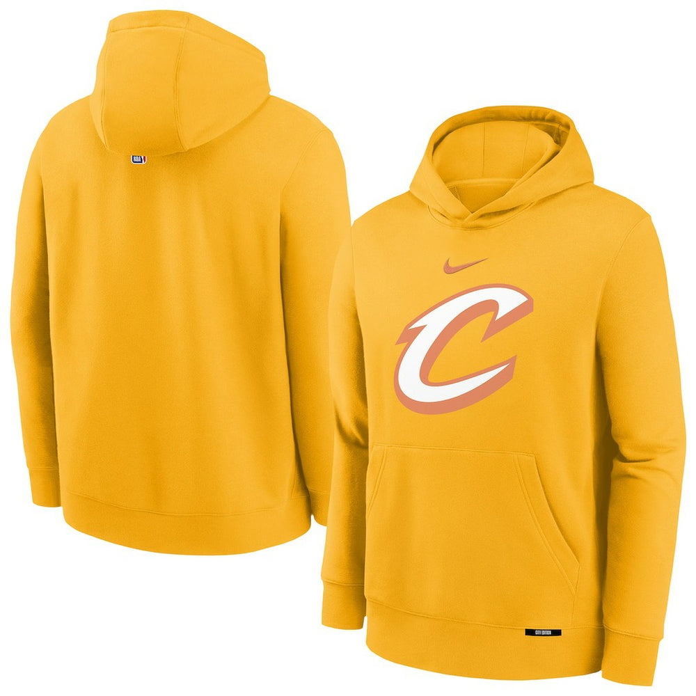 Cleveland Cavaliers Youth 2025/26 City Edition Club Fleece Pullover Hoodie sale - Yellow | Nike online