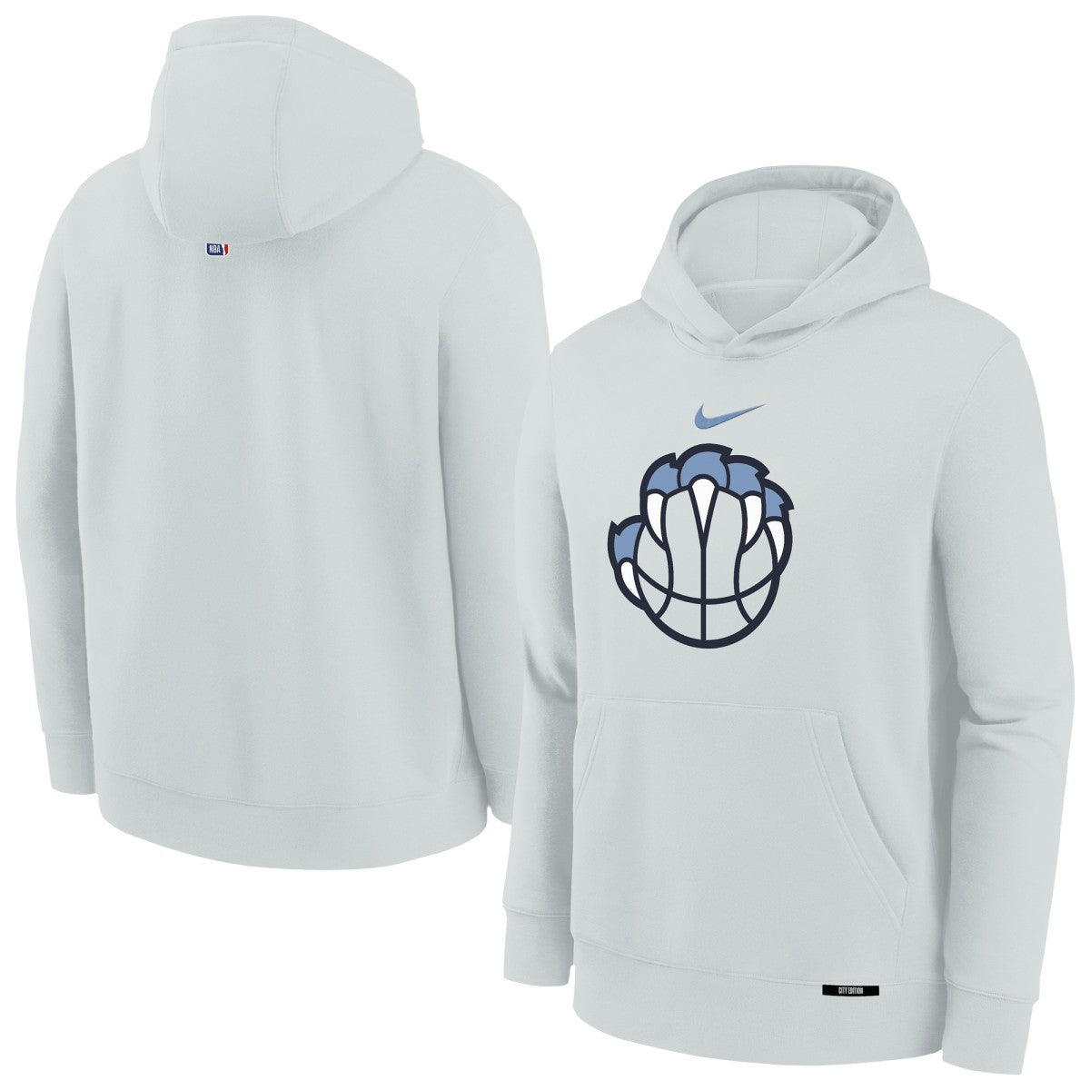 Memphis Grizzlies Youth 2025/26 City Edition Club Fleece Pullover Hoodie - Silver | Nike on sale