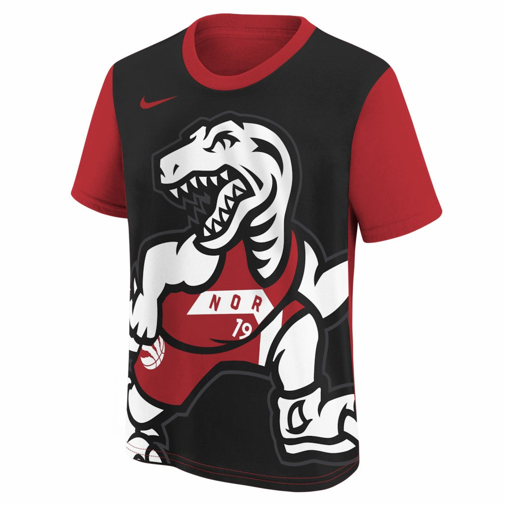 Toronto Raptors Youth 2025/26 City Edition Max90 T-Shirt - Red/Black | Nike cheap