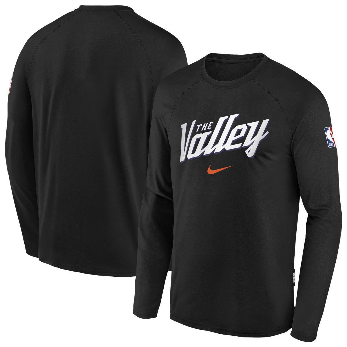 Phoenix Suns Youth 2025/26 City Edition Dri-Fit Long Sleeve Game Top - Black | Nike cheap