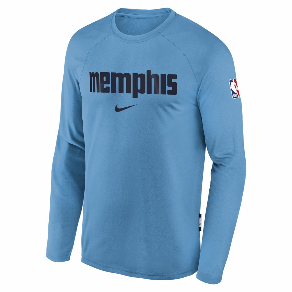 Memphis Grizzlies Youth 2025/26 City Edition Dri-Fit Long Sleeve Game Top - Light Blue | Nike outlet