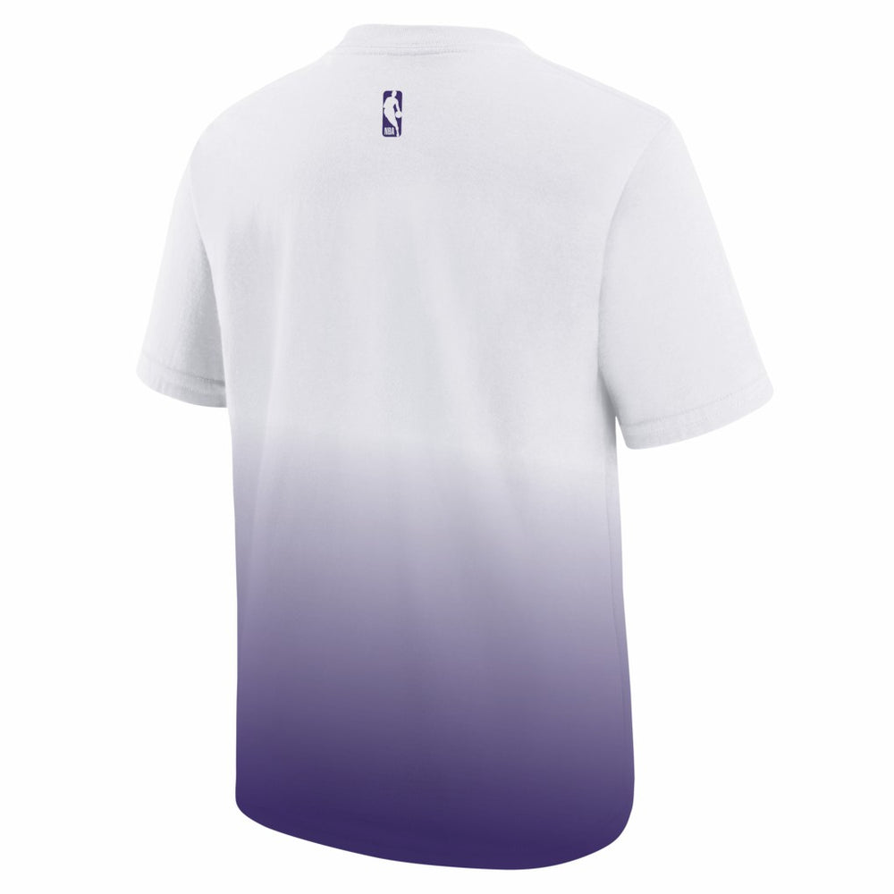 Los Angeles Lakers Youth 2025/26 City Edition Max90 T-Shirt - White/Purple | Nike for sale