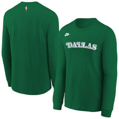 Dallas Mavericks Youth Hardwood Classics Essential Logo Max90 Long Sleeve T-Shirt sale - Green | Nike discount