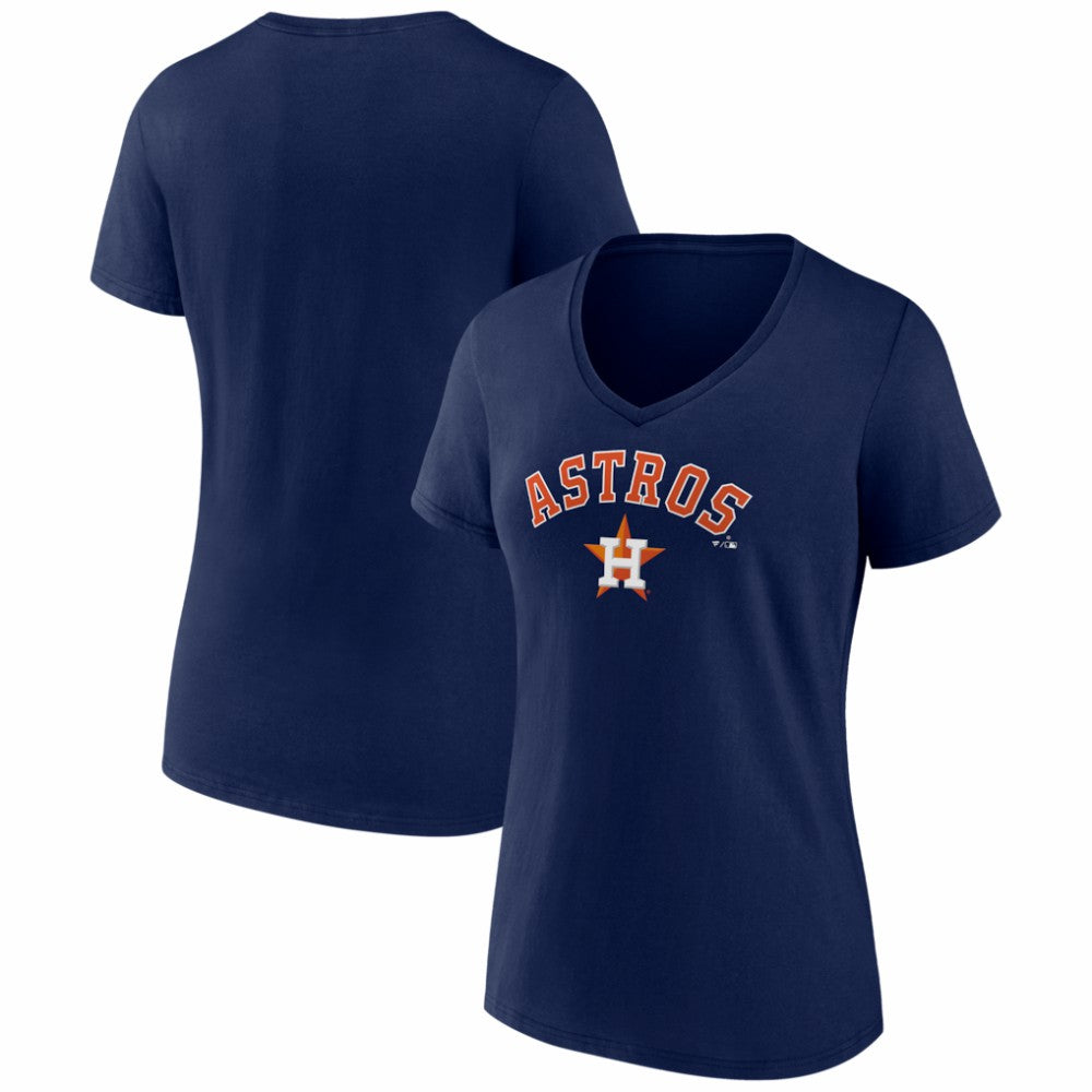 Houston Astros Women's Logo V-Neck T-Shirt - Navy