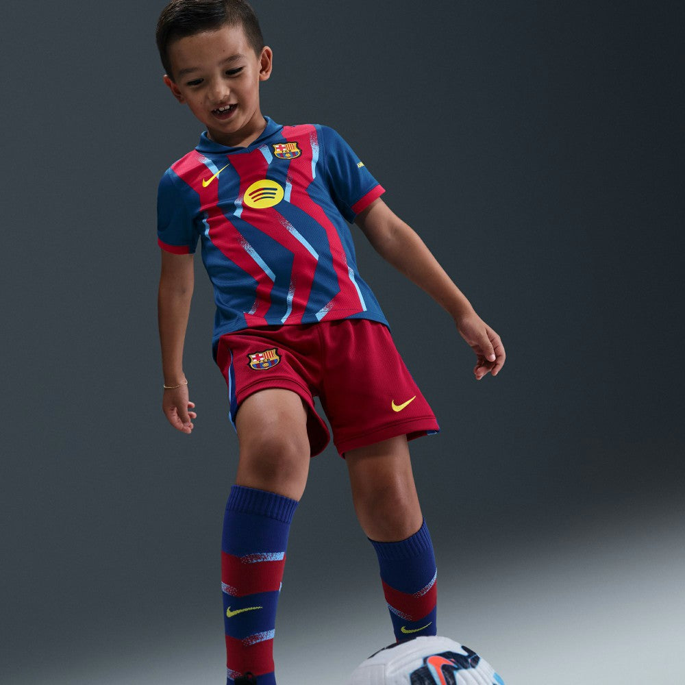 Barcelona Preschool 2025/26 Fourth Stadium Kit Set - Blue/Red | Nike for sale