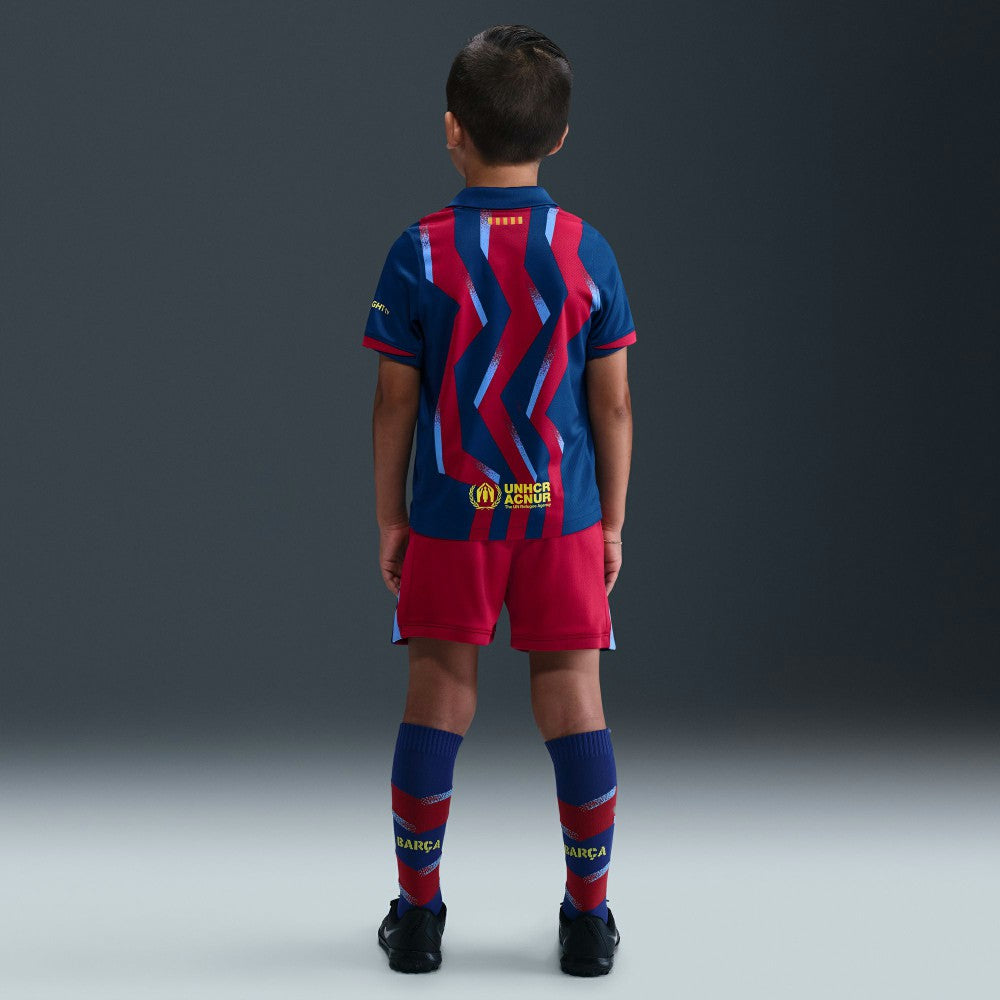 Barcelona Preschool 2025/26 Fourth Stadium Kit Set - Blue/Red | Nike for sale