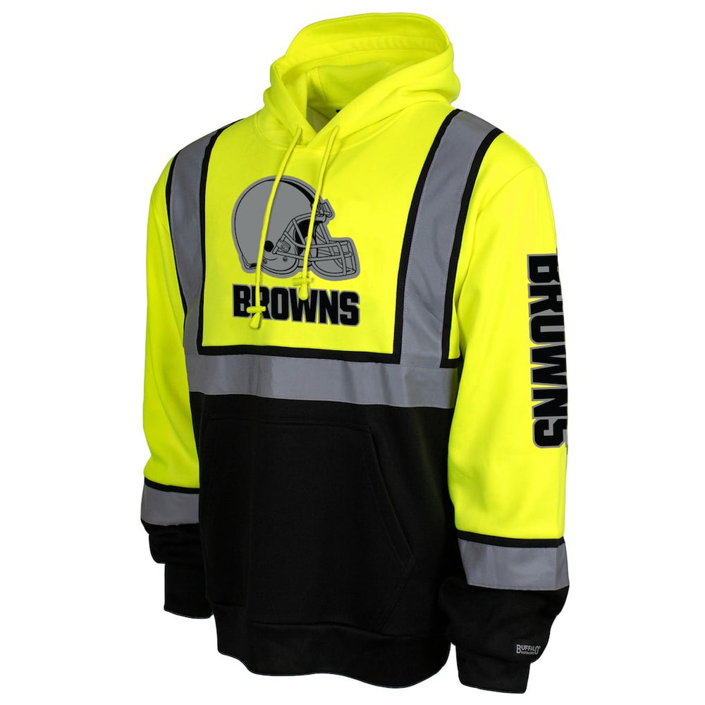 Cleveland Browns High-Visibility Safety Hooded Sweatshirt - Yellow for sale
