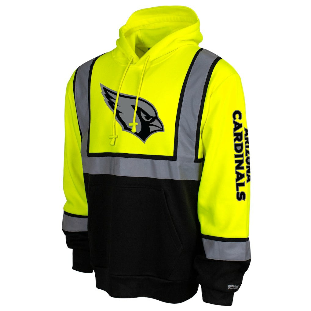 Arizona Cardinals High-Visibility Safety Hooded Sweatshirt - Yellow sale