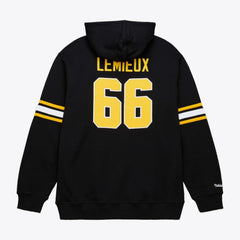 Mario Lemieux Pittsburgh Penguins Mitchell & Ness 1992 Name & Number Premium Pullover Hoodie Black