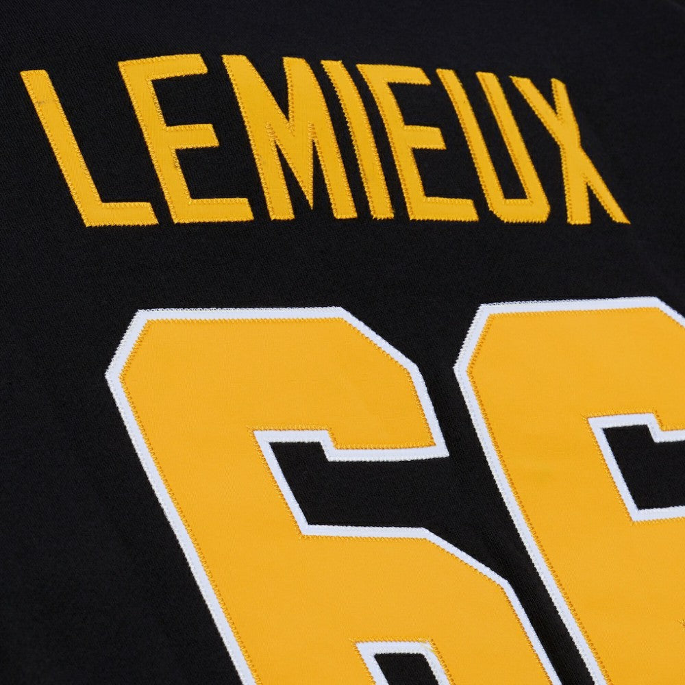 Mario Lemieux Pittsburgh Penguins Mitchell & Ness 1992 Name & Number Premium Pullover Hoodie Black