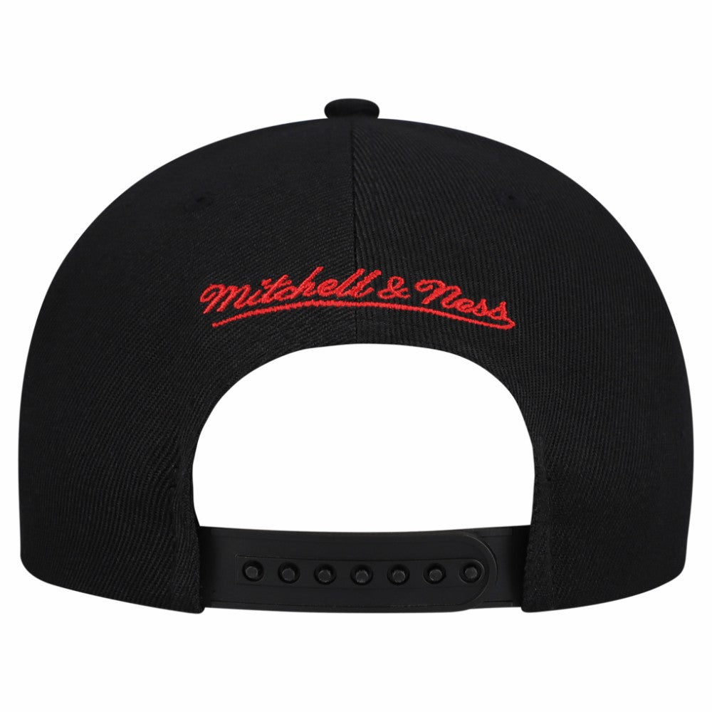 Buffalo Sabres Mitchell & Ness Retro Script Colorblock Snapback Hat Black
