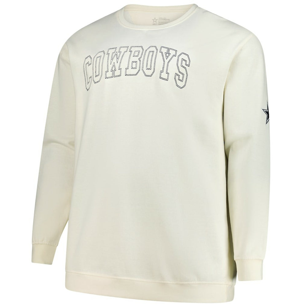 Dallas Cowboys Profile Big & Tall Fleece Sweatshirt - Cream outlet