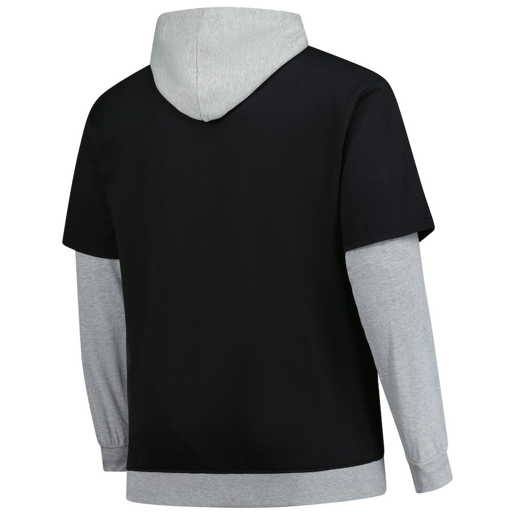 Pittsburgh Steelers Big & Tall Twofer Pullover Hoodie - Black/Heather Gray online