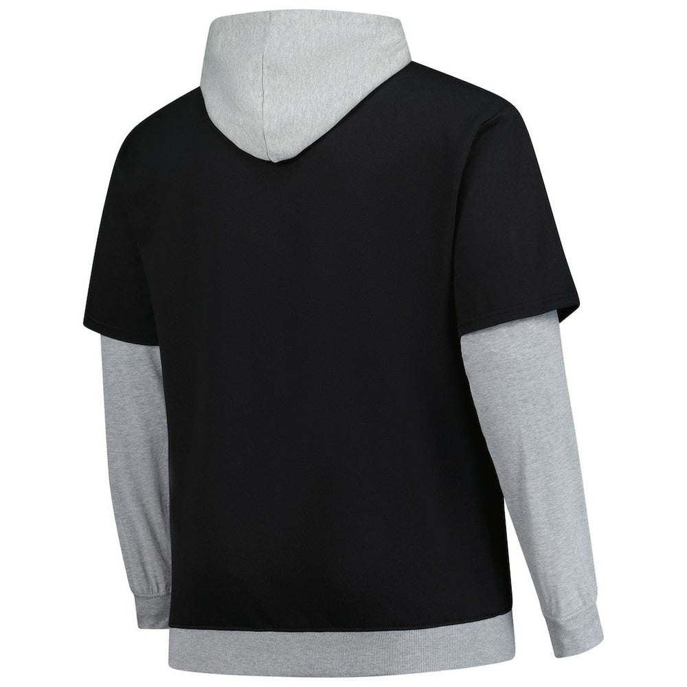 Pittsburgh Steelers Big & Tall Twofer Pullover Hoodie - Black/Heather Gray online