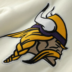 Minnesota Vikings Profile Big & Tall Chest Print and Logo Short Sleeve Pullover Hoodie - Oatmeal sale