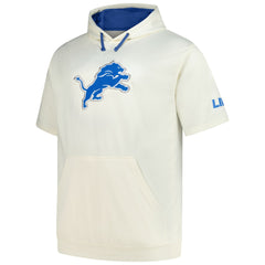 Detroit Lions Profile Big & Tall Chest Print and Logo Short Sleeve Pullover Hoodie - Oatmeal on sale