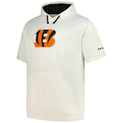 Cincinnati Bengals Profile Big & Tall Chest Print and Logo Short Sleeve Pullover Hoodie - Oatmeal discount