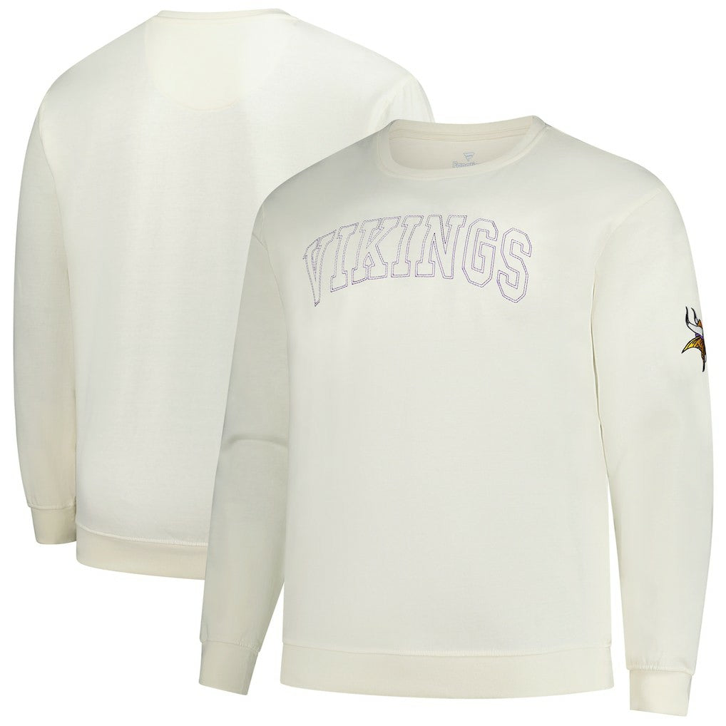 Minnesota Vikings Profile Big & Tall Fleece Sweatshirt - Cream for sale
